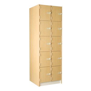 Medium Instrument Lockers w/ Solid Doors - 10 Compartments (12 1/4" W x 27" D x 15" H)